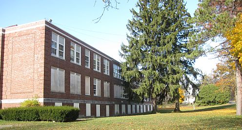 Dalton High School building boarded up